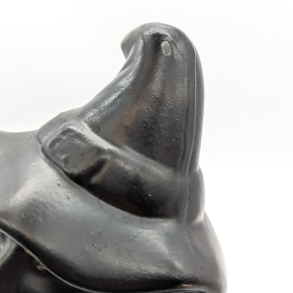 Vintage Witch w Spoon Matte Black Ceramic for Halloween Cauldron/Candy Dish - Picture 7 of 13